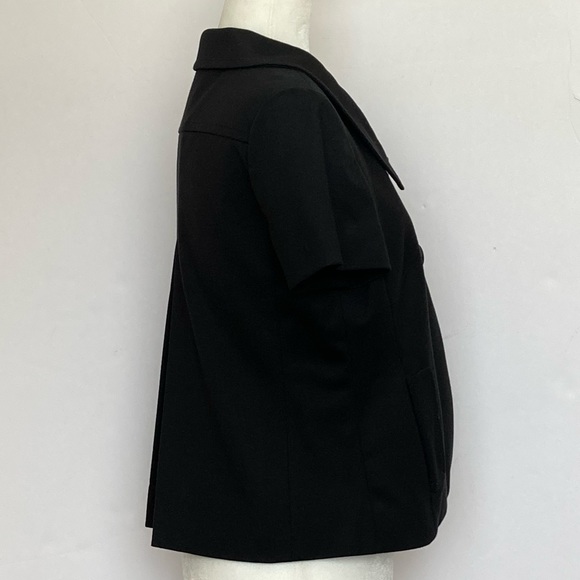 Ann Taylor LOFT Black Dressy Short Sleeve Crop Blazer Jacket - Picture 4 of 8